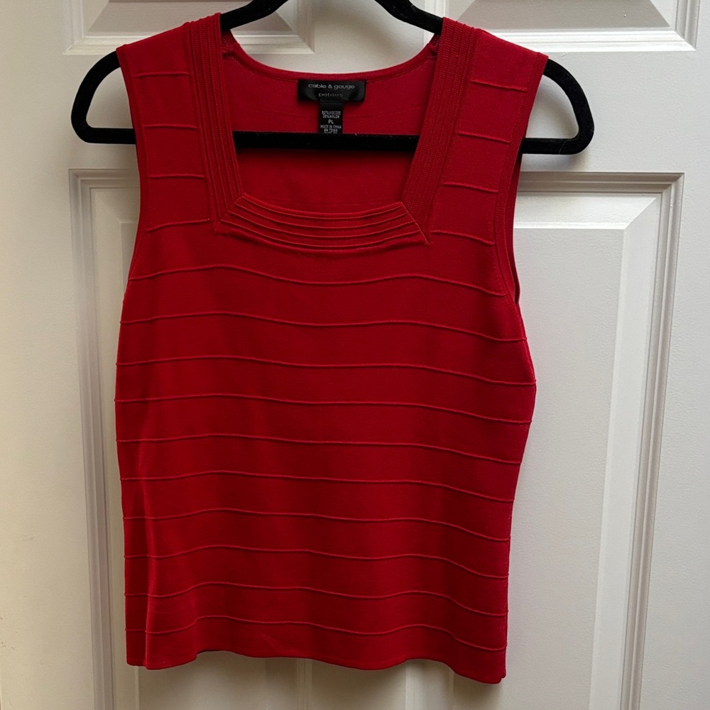 Cable & Gauge Vibrant Red Tank Top